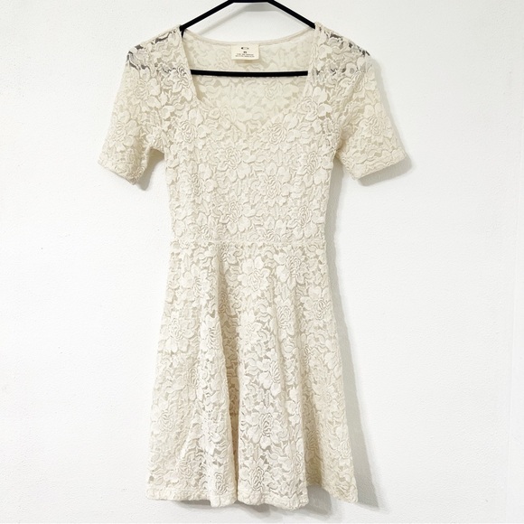 Pins & Needles Dresses & Skirts - Pins and Needles Ivory Lace Fit & Flare Mini Dress - Size XS